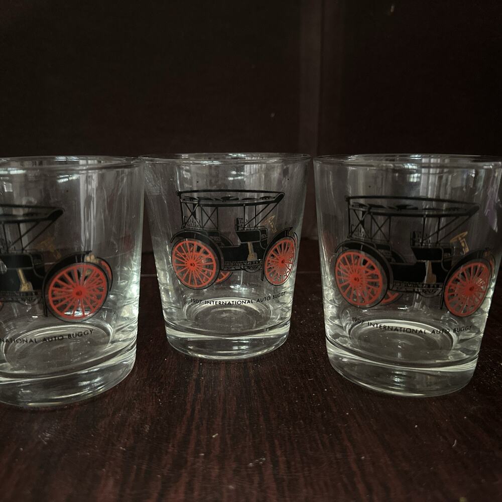 International Auto Buggy Cars Ford 1907 Rocks Juice Glass (12023.00)